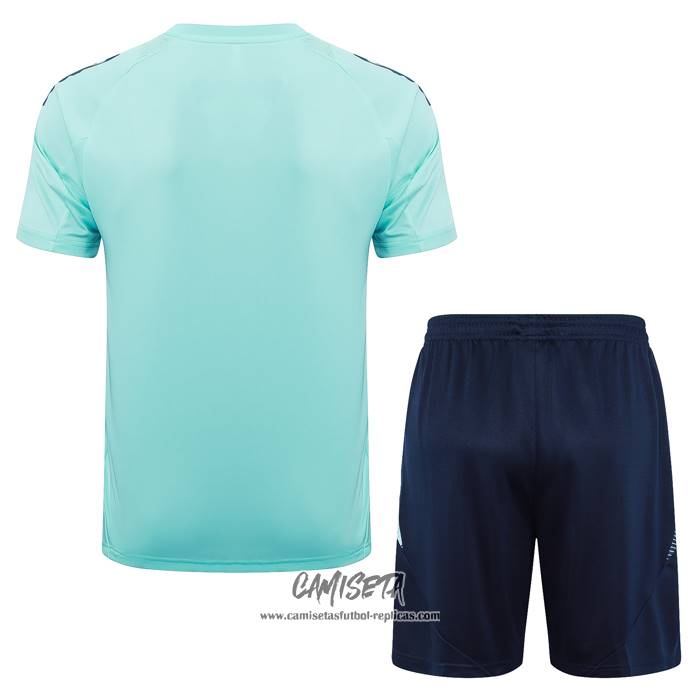 Chandal del Real Madrid 2024-2025 Manga Corta Verde - Pantalon Corto